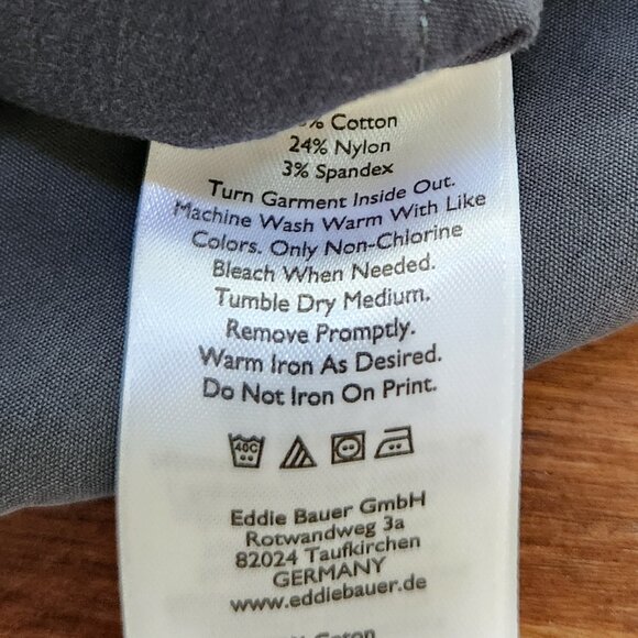 Eddie Bauer Ascend High Waist Crop Pants Size 6 Gray Quick Dry Hiking - Picture 8 of 8